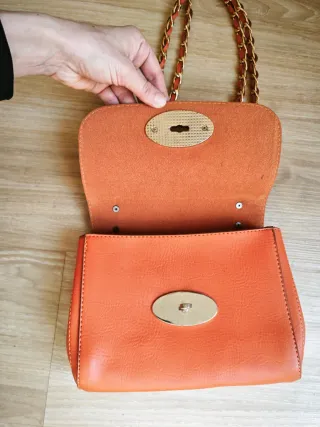 Bolso Piel Naranja nuevo
