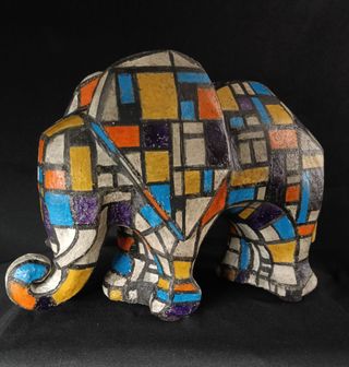 Scultura Elefante Pop Colorato
