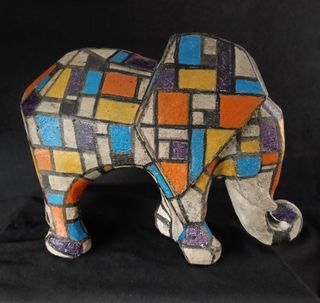 Scultura Elefante Pop Colorato