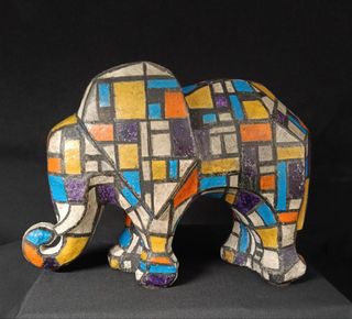 Scultura Elefante Pop Colorato