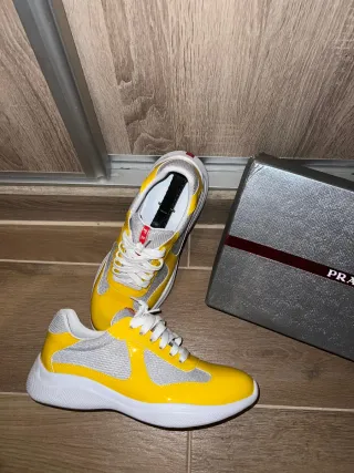 Zapatillas Prada Hombre Amarillas