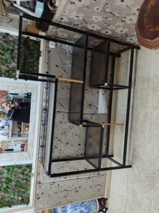 Estantería aluminio y cristal