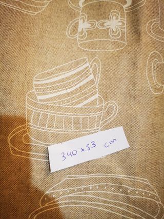 Mantel Hule Estampado Café 340x53cm