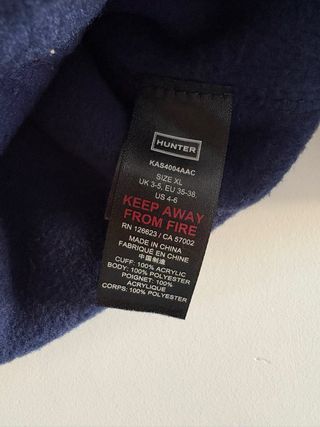 Calcetines Hunter Kids Azul Marino Talla XL