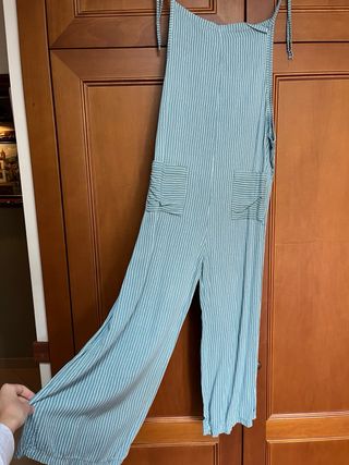 Mono a rayas azul y blanco