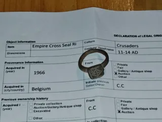Anillo medieval Cruzadas XI-XII d.C.