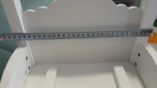 Cuna litera para muñecas de madera