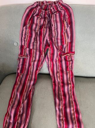Pantalón cargo rayas talla S