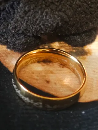 Anillo Único El Señor de los Anillos Dorado