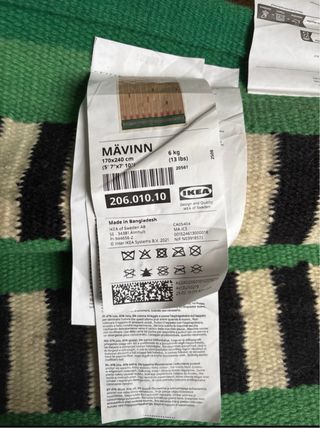 Alfombra Ikea Beige Multicolor 170x240