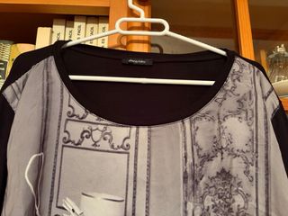 Camiseta larga Elena Miró estampada B&N Talla XL