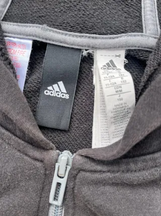 Sudadera Adidas Vintage Negra y Gris