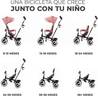 Triciclo Kinderkraft Aston Evolutivo Rosa
