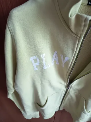 Felpa verde acido Playlife cotone