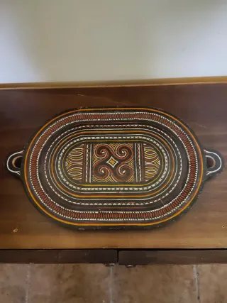 Bandeja decorativa antigua
