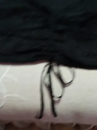 Top negro tul forrado lunares