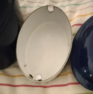 Termos vintage latta smaltata blu