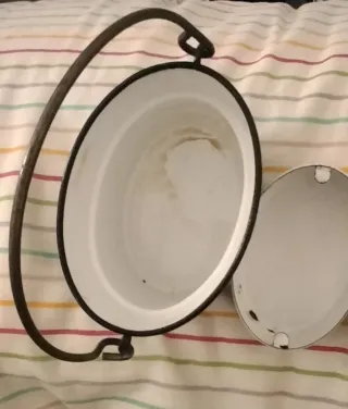 Termos vintage latta smaltata blu