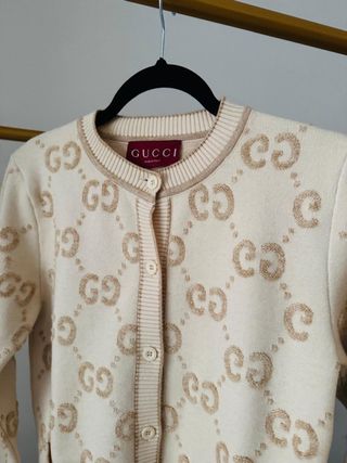 Suéter Gucci M Beige/Dorado GG