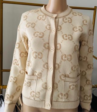 Suéter Gucci M Beige/Dorado GG