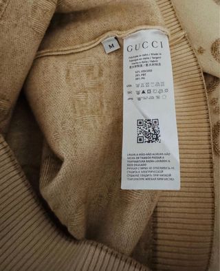 Suéter Gucci M Beige/Dorado GG