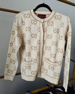 Suéter Gucci M Beige/Dorado GG