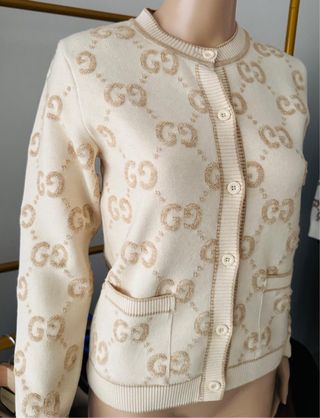 Suéter Gucci M Beige/Dorado GG