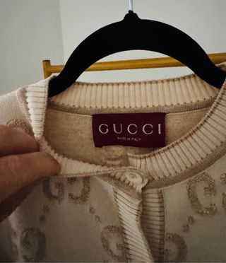 Suéter Gucci M Beige/Dorado GG