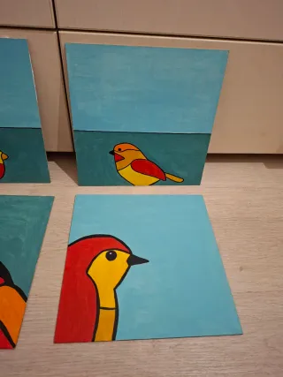 Cuadros de pájaros lote 15 euros