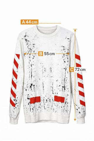 Felpa Off-White uomo M stampa splatter