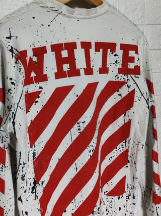 Felpa Off-White uomo M stampa splatter