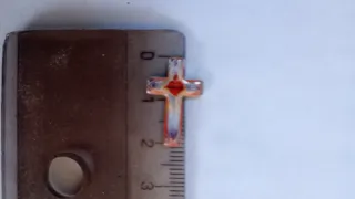 Colgante Cruz Esmalte Horno vitrificado