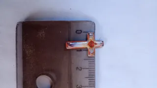 Colgante Cruz Esmalte Horno vitrificado