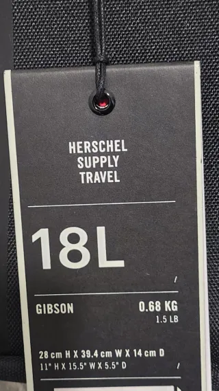 Maletín portátil Herschel Gibson 15/16 Negro