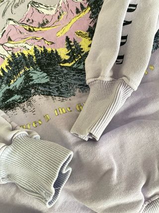 Sudadera Lila Montaña Talla S