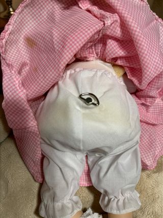 Muñeca Porcelana Musical Vestido Rosa Peluche