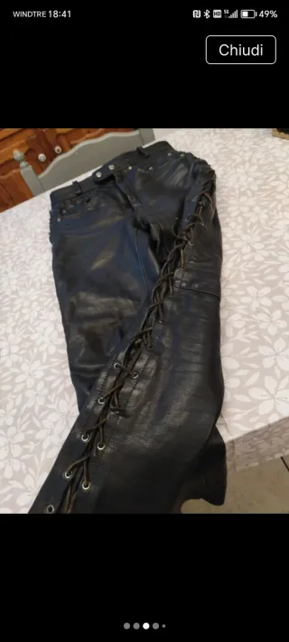 Pantaloni uomo vera pelle