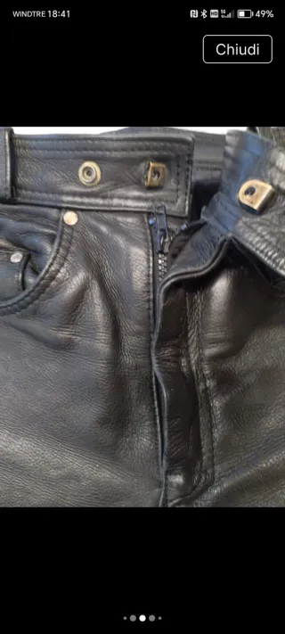 Pantaloni uomo vera pelle