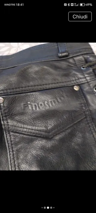 Pantaloni uomo vera pelle