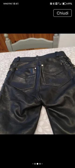 Pantaloni uomo vera pelle