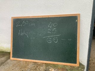 Pizarra de madera con marco