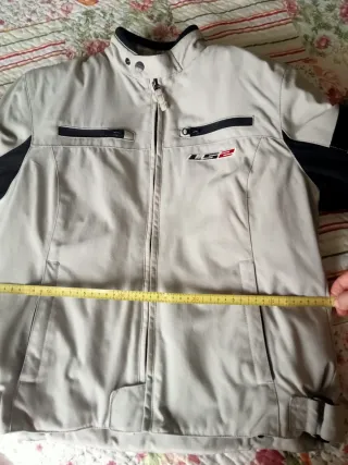 Chaqueta Motera Mujer LS2 Beige/Negra