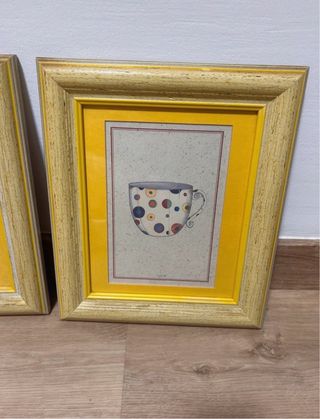 2 Cuadros Tazas Decorativas