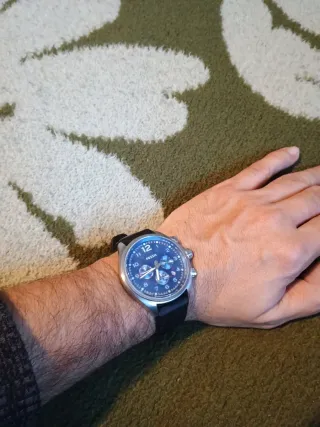 Reloj Fossil Cronógrafo Azul y Plateado