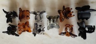 Pack de 9/10 pinzas de pelo en forma de mariposa