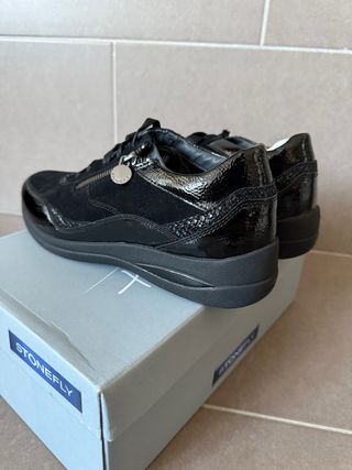 Zapatos Stonefly Negros Mujer