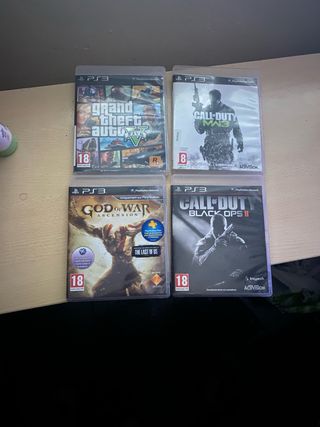 Lote 4 Juegos PS3: GTA V, COD MW3, GOW, COD BO2