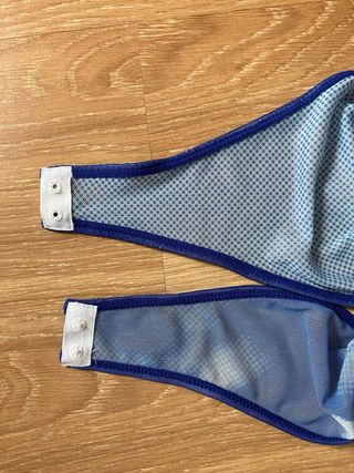 Body Zara Malla Azul Estampado Rostro