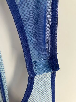 Body Zara Malla Azul Estampado Rostro