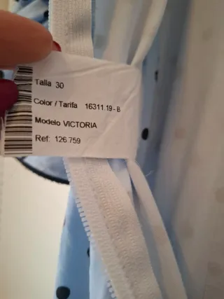 Traje Flamenca Niña Azul y Negro Talla 10